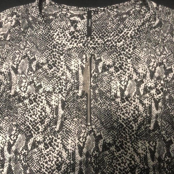 CATHY vintage women's snakeskin zip-up blouse - Picture 3 of 4